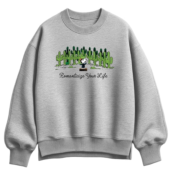 Peanuts - Romanticize Life Oversized Fleece Crew Sweatshirt