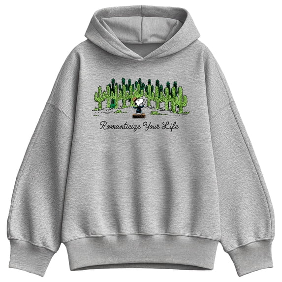 Peanuts - Romanticize Life - Women's Oversized Fleece Hoodie Sweatshirt