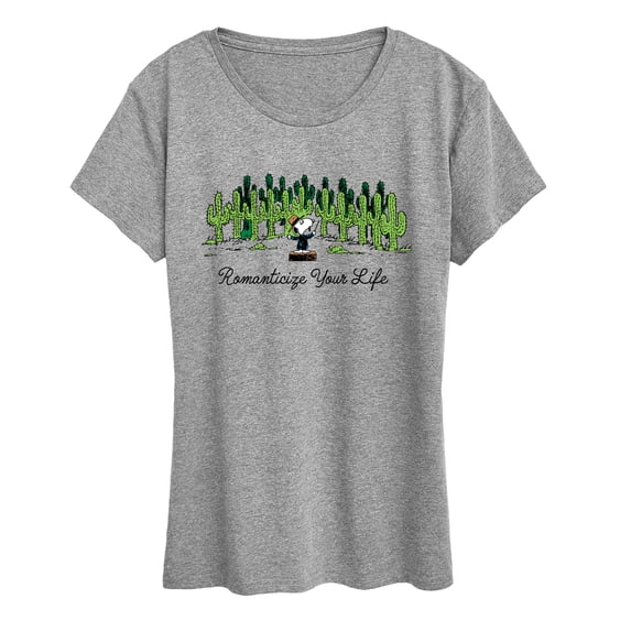 Peanuts - Romanticize Life - Women's Short Sleeve Graphic T-Shirt