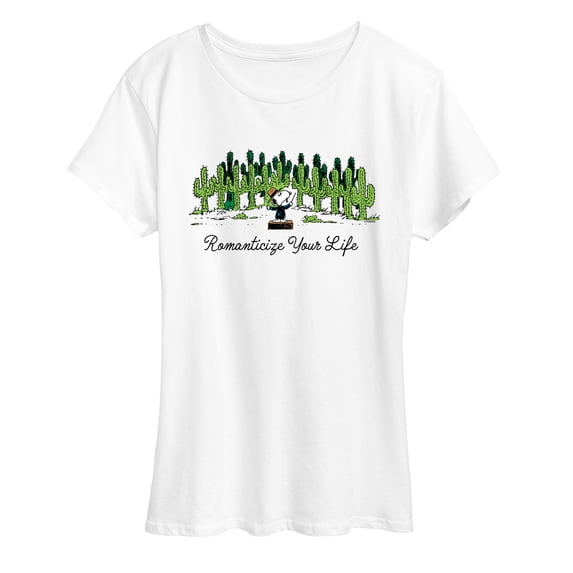 Peanuts - Romanticize Life - Women's Short Sleeve Graphic T-Shirt