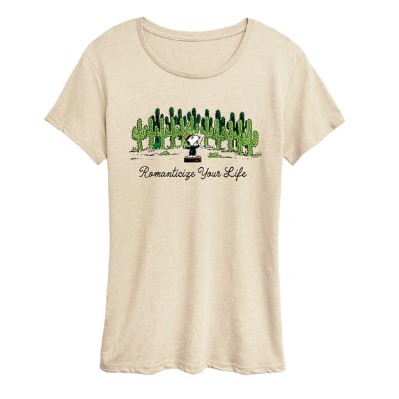 Peanuts - Romanticize Life - Women's Short Sleeve Graphic T-Shirt