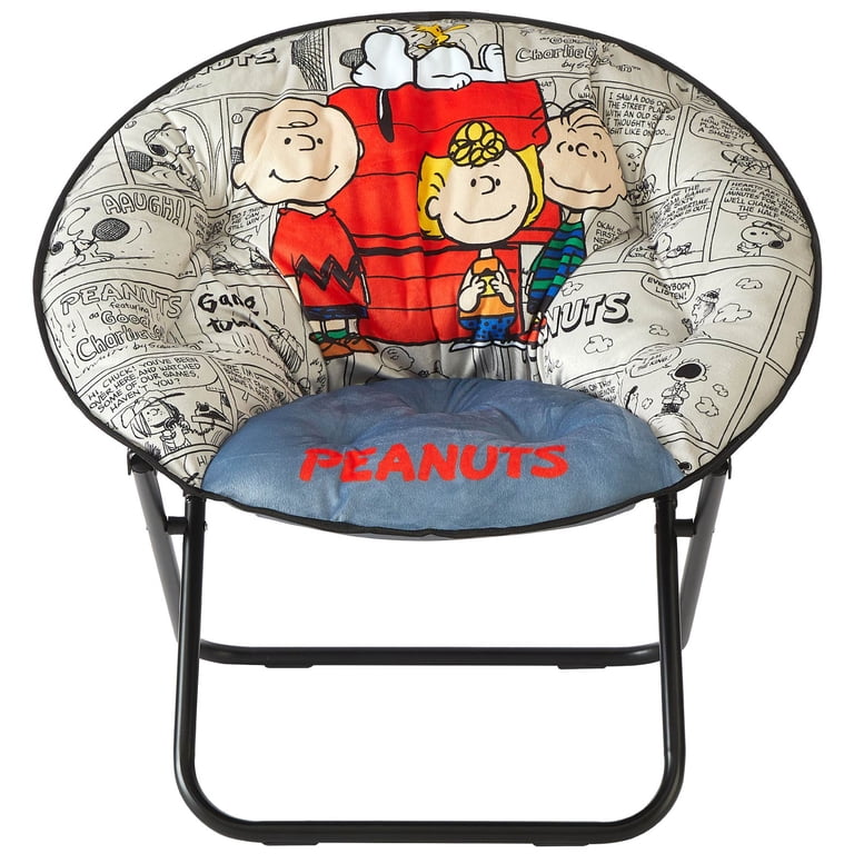 Peanuts Folding Saucer Chair for Teens and Adults, Multi - Walmart.com
