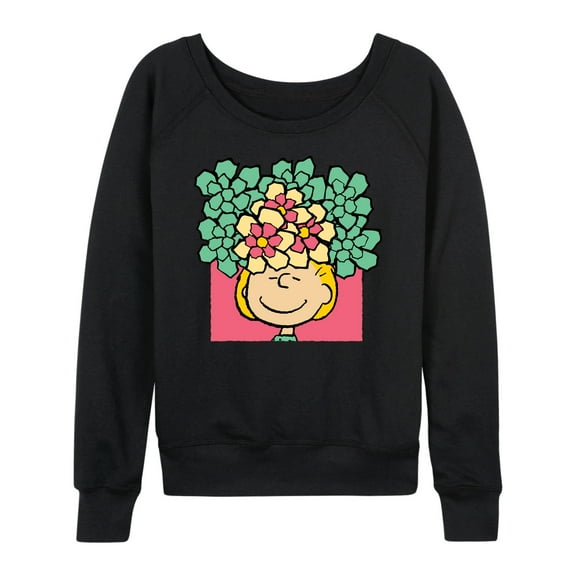 Peanuts - Sally Flowers - Women's Lightweight French Terry Long Sleeve Shirt