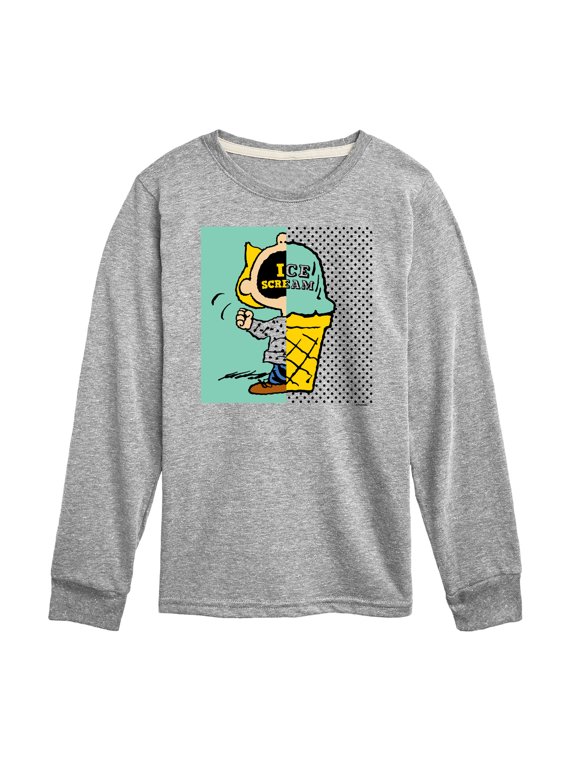 - Sally Ice Cream Pink Garment Boys' Long Sleeve Graphic T-Shirt