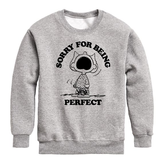 Peanuts - Sally Perfect - Toddler & Youth Crewneck Fleece Sweatshirt