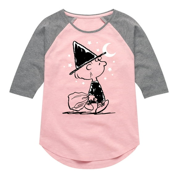 Peanuts - Sally Witch - Toddler & Youth Girls Raglan Graphic T-Shirt