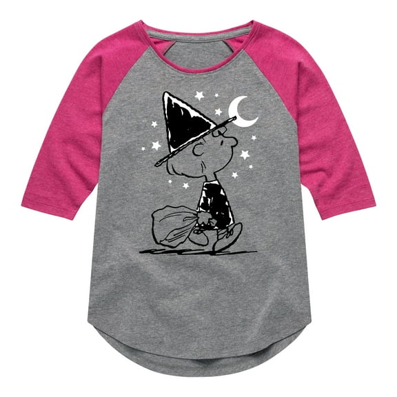 Peanuts - Sally Witch  - Toddler & Youth Girls Raglan Graphic T-Shirt