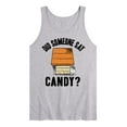 thumbnail image 1 of Peanuts - Say Candy Art - Men's Jersey Tank Top, 1 of 4