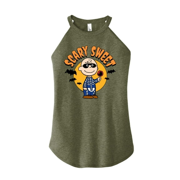 Peanuts - Scary Sweet - Juniors High Neck Tank Top
