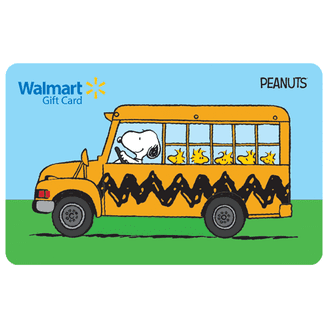 Peanuts School Bus Walmart eGift Card [Email Delivery]