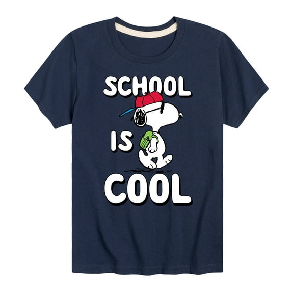 Peanuts - School Is Cool - Toddler And Youth Short Sleeve Graphic T-Shirt