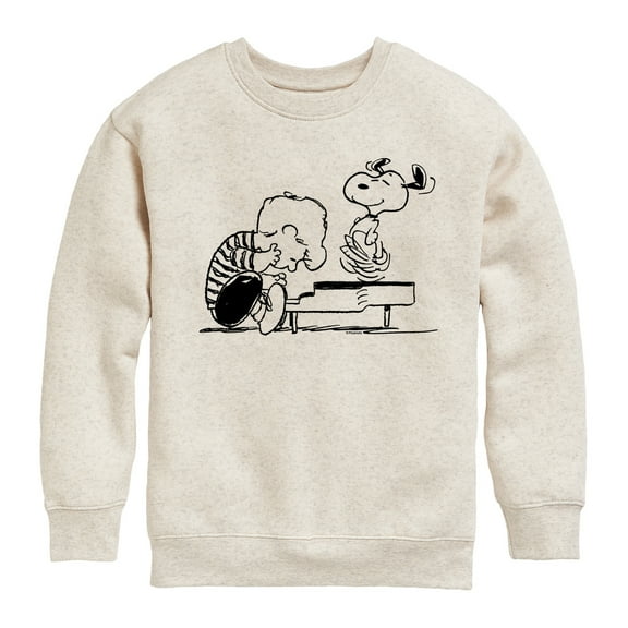 Peanuts - Schroeder Snoopy - Toddler & Youth Crewneck Fleece Sweatshirt
