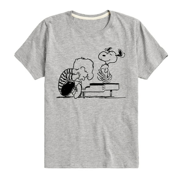 Peanuts - Schroeder Snoopy - Toddler & Youth Short Sleeve Graphic T-Shirt
