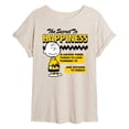 thumbnail image 1 of Peanuts - Secret To Happiness - Juniors Ideal Flowy Muscle T-Shirt, 1 of 6