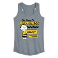 thumbnail image 1 of Peanuts - Secret To Happiness - Women's Racerback Tank Top, 1 of 6