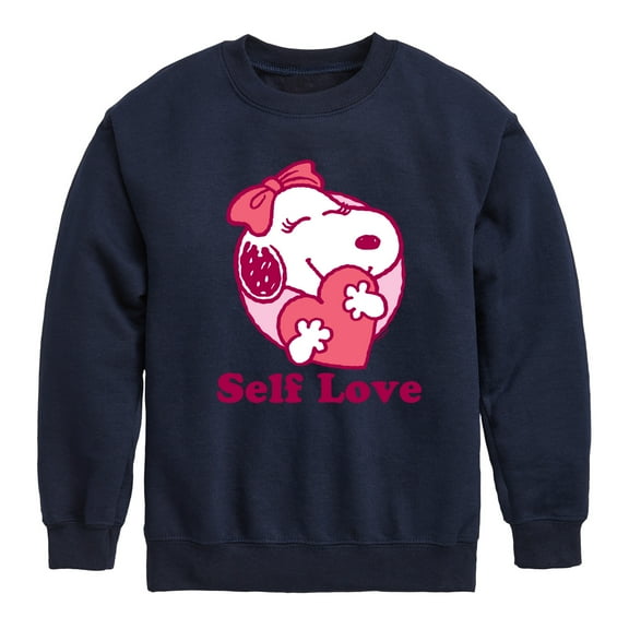 Peanuts - Self Love Belle - Toddler And Youth Crew Fleece Sweatshirt