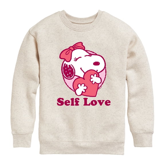 Peanuts - Self Love Belle - Toddler And Youth Crew Fleece Sweatshirt