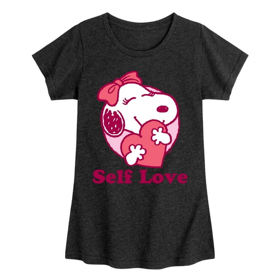 Peanuts - Self Love Belle - Toddler and Youth Girls Fitted Short Sleeve Graphic T-Shirt