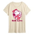 thumbnail image 1 of Peanuts - Self Love Belle - Women's Short Sleeve Graphic T-Shirt, 1 of 5
