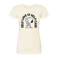thumbnail image 1 of Peanuts - Self Love Is Self Care - Juniors Fitted Graphic T-Shirt, 1 of 1