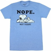 PEANUTS Short Sleeve Crew Neck Snoopy Nope Not Today T-Shirt (Men's)