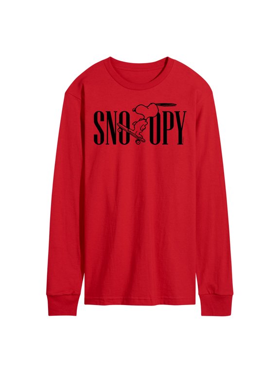 - Skater Snoopy Men's Long Sleeve Graphic T-Shirt