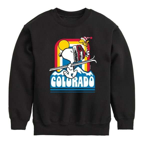 Peanuts - Ski Colorado - Toddler & Youth Crewneck Fleece Sweatshirt