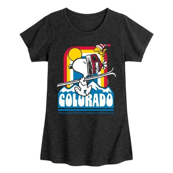 Peanuts - Ski Colorado - Toddler & Youth Girls Short Sleeve Graphic T-Shirt