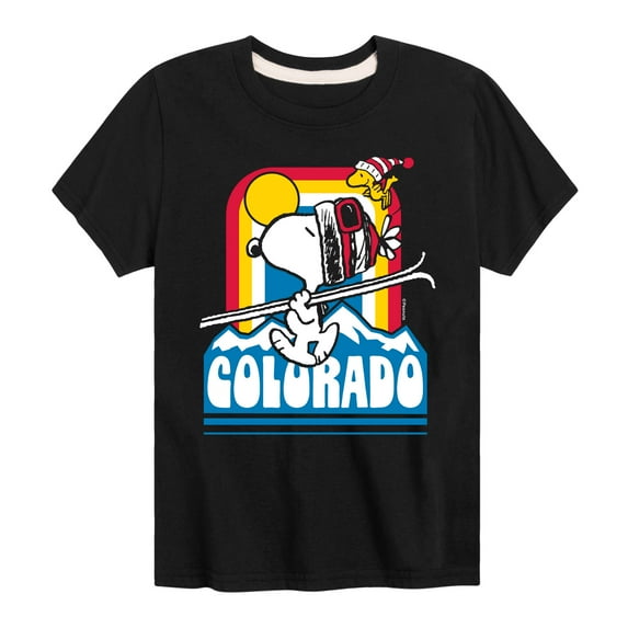 Peanuts - Ski Colorado - Toddler & Youth Short Sleeve Graphic T-Shirt