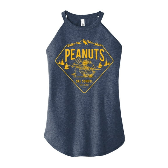 Peanuts - Ski School - Juniors High Neck Tank Top