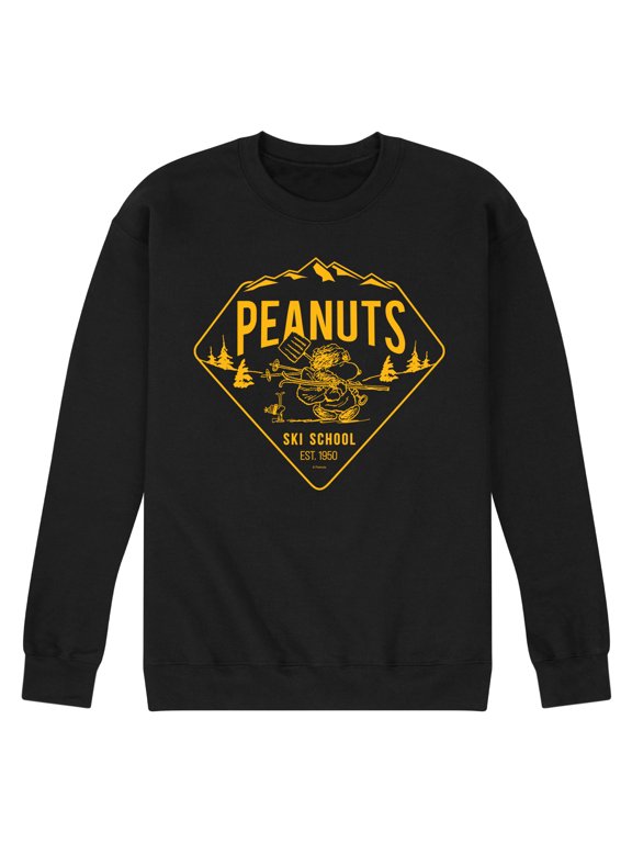 - Snoopy Ski School EST 1950 Men's Graphic Fleece Sweatshirt