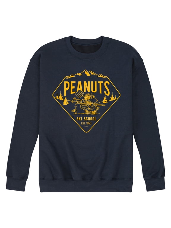 - Snoopy Ski School EST 1950 Men's Graphic Fleece Sweatshirt