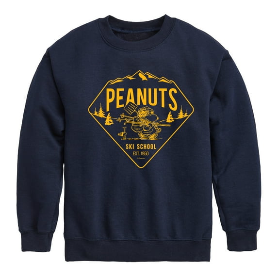 Peanuts - Ski School - Toddler & Youth Crewneck Fleece Sweatshirt