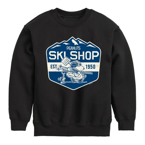Snoopy and Woodstock Ski Shop - Toddler And Youth Crewneck Fleece Sweatshirt