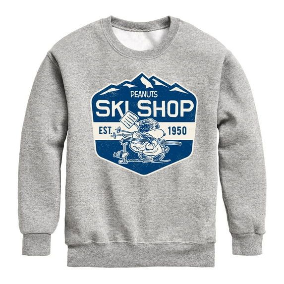 Snoopy and Woodstock Ski Shop - Toddler And Youth Crewneck Fleece Sweatshirt