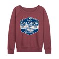 thumbnail image 1 of Peanuts - Ski Shop Lightweight French Terry Wide Neck Long Sleeve Graphic Shirt, 1 of 6