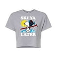 thumbnail image 1 of Peanuts - Ski Ya Later - Juniors Cropped Cotton Blend T-Shirt, 1 of 6