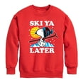 thumbnail image 1 of Peanuts - Snoopy Ski Ya Later - Toddler And Youth Crewneck Fleece Sweatshirt, 1 of 6