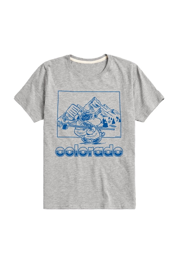 - Skiing Snoopy Colorado -Toddler And Youth Short Sleeve Graphic T-Shirt