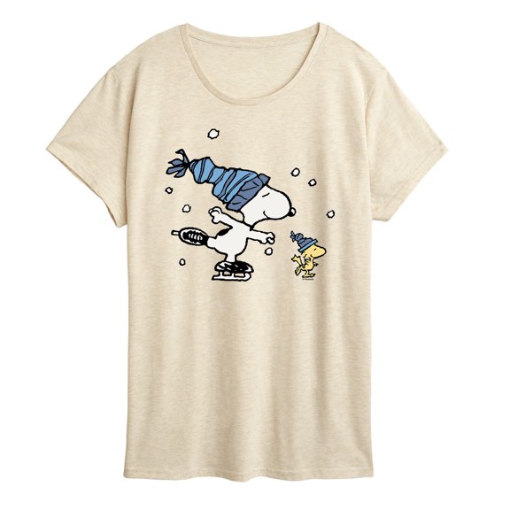 Peanuts - Sleds Skates - Women's Short Sleeve Graphic T-Shirt