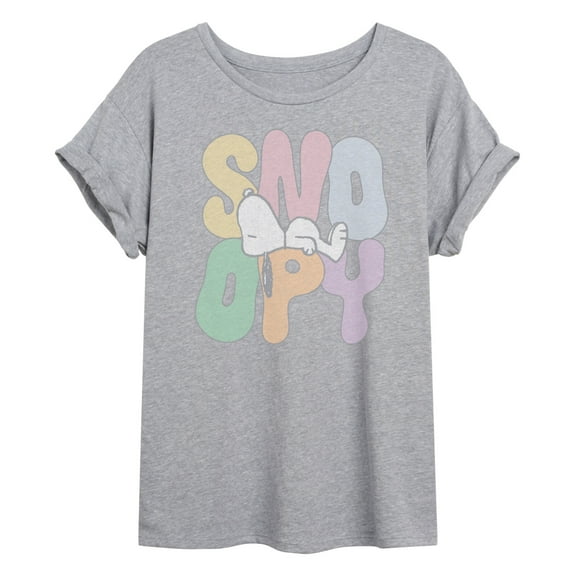 Peanuts - Sleepy Snoopy  - Womens Oversized Graphic T-Shirt
