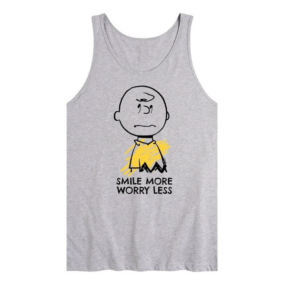 Peanuts - Smile More Worry Less - Men's Jersey Tank Top