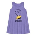 thumbnail image 1 of Peanuts - Smile More Worry Less - Youth Girls A-line Dress, 1 of 5