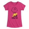 thumbnail image 1 of Peanuts - Smile More Worry Less - Youth Girls Short Sleeve Tee, 1 of 6