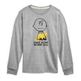 thumbnail image 1 of Peanuts - Smile More Worry Less - Youth Long Sleeve Tee, 1 of 6
