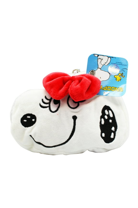 Peanuts Smiling Face Belle Plush Coin Purse w/ID Holder and Lanyard Clip