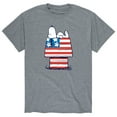 thumbnail image 1 of Peanuts - Snoop Flag House - Men's Short Sleeve Graphic T-Shirt, 1 of 6