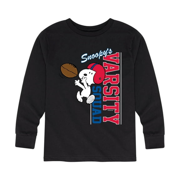 Peanuts - Snooppy Varsity Squad - Toddler And Youth Long Sleeve Graphic T-Shirt