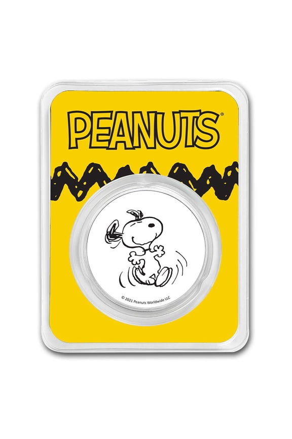 Snoopy 1 oz Colorized Silver Round