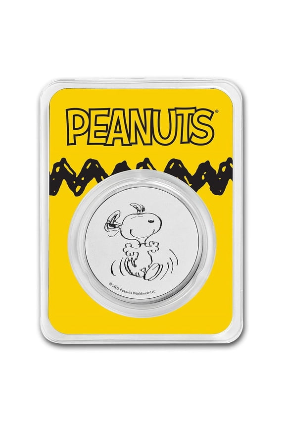 Snoopy 1 oz Silver Round in TEP